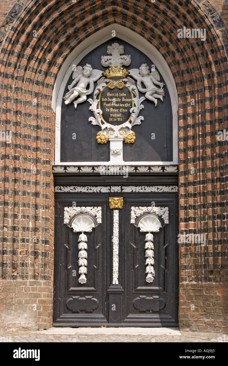 germany mecklenburg vorpommern portal of the st georgen church in the oldtown of wismar Stock Photo