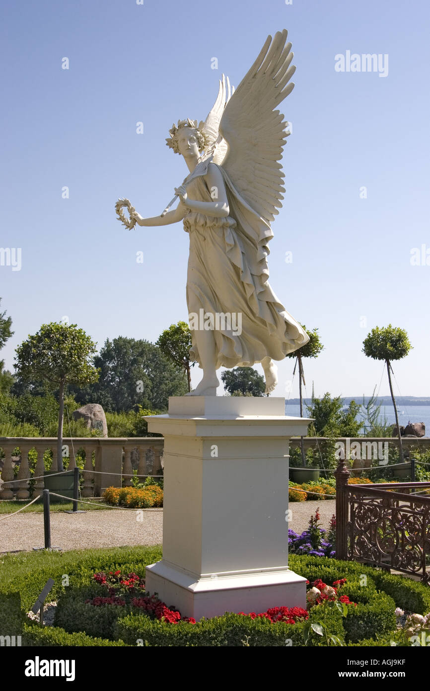 germany mecklenburg vorpommern angel figure in the palace garden of the palace of schwerin Stock Photo