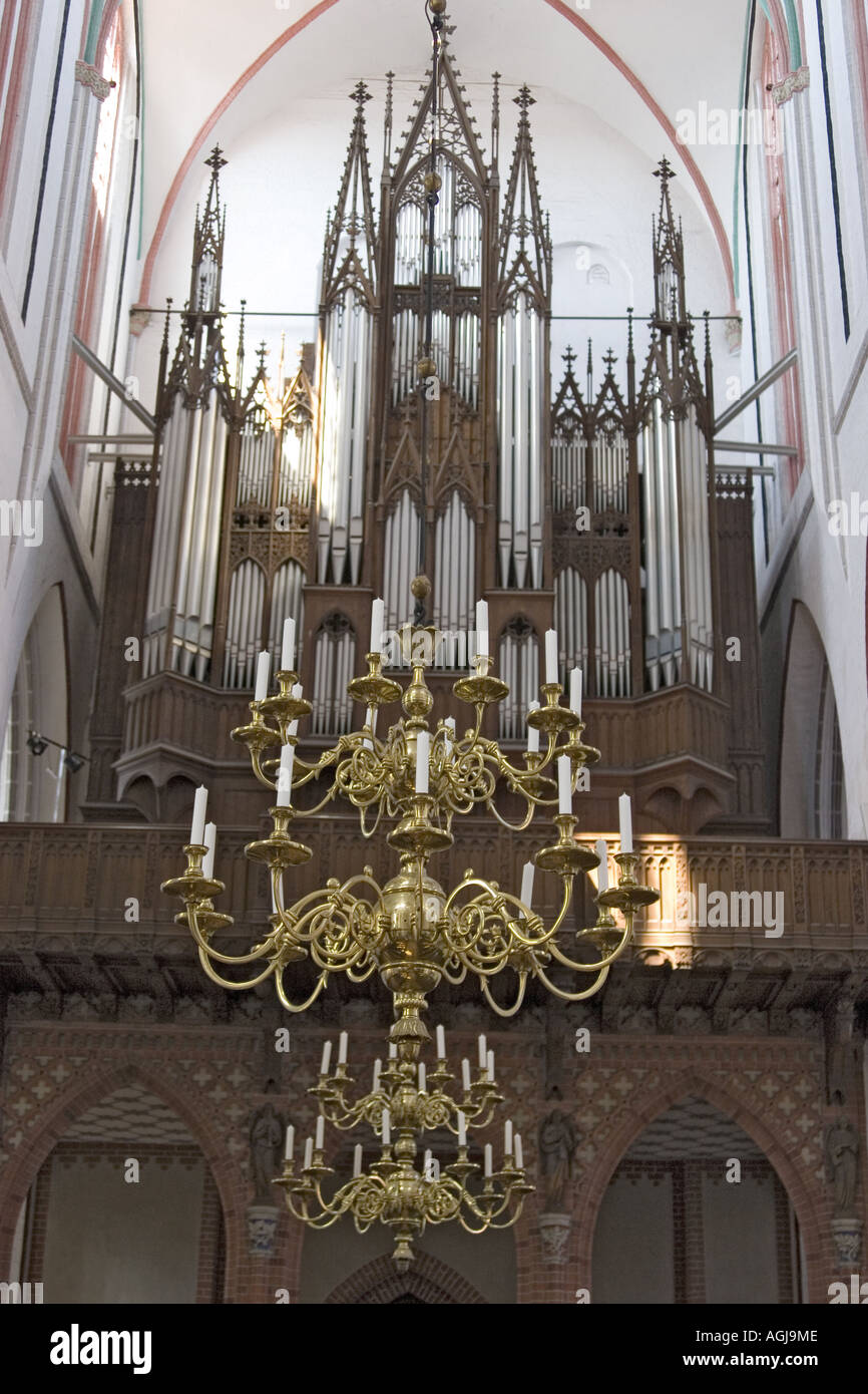 germany mecklenburg vorpommern ladegast organ in the dome of schwerin Stock Photo