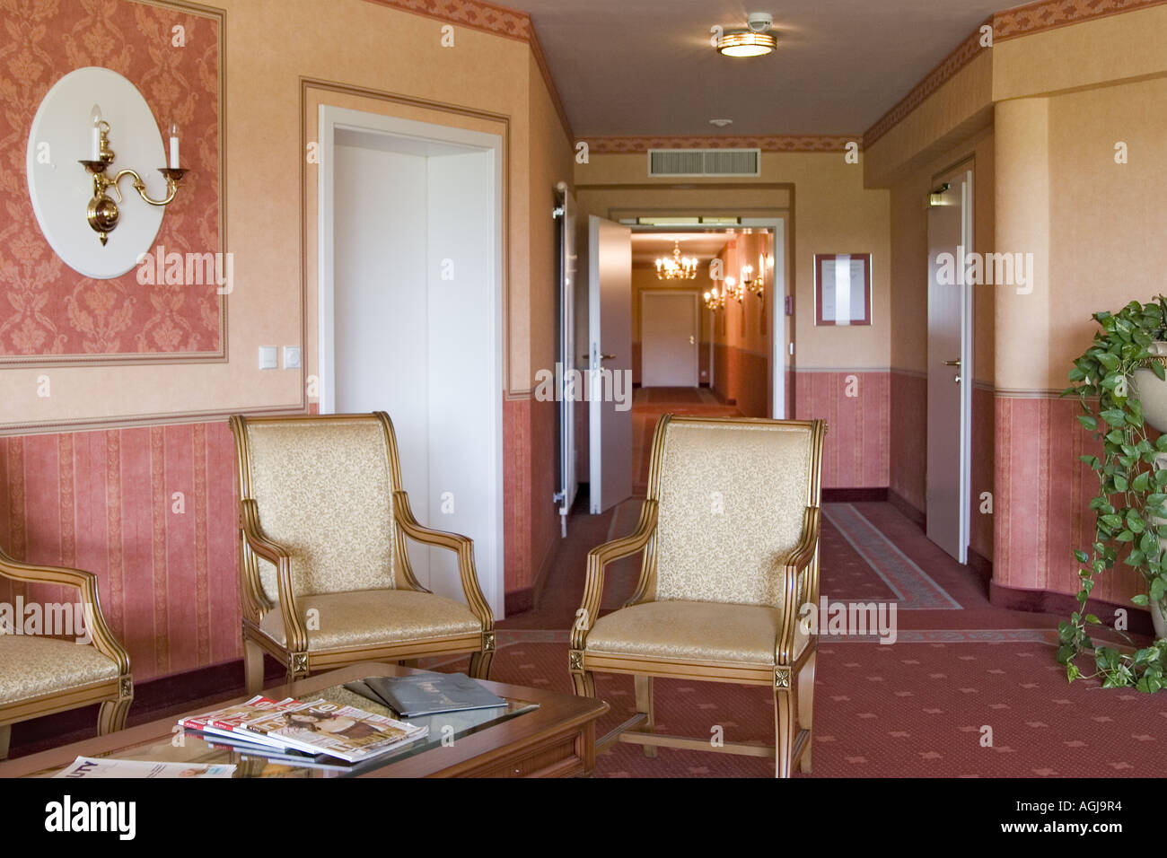 germany mecklenburg vorpommern inside view of the golf and wellnesshotel teschow Stock Photo