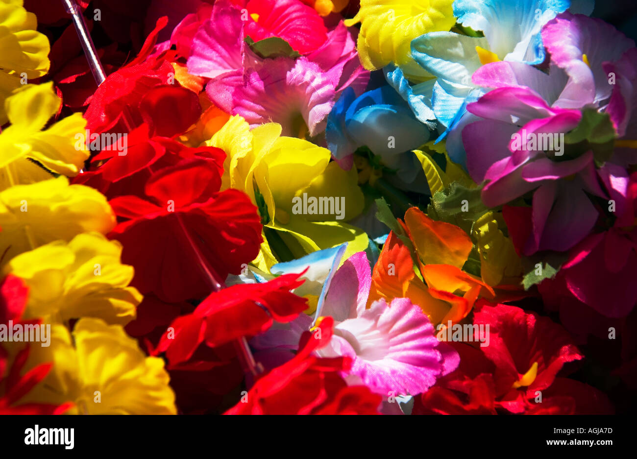 Flower lei background Stock Photo - Alamy