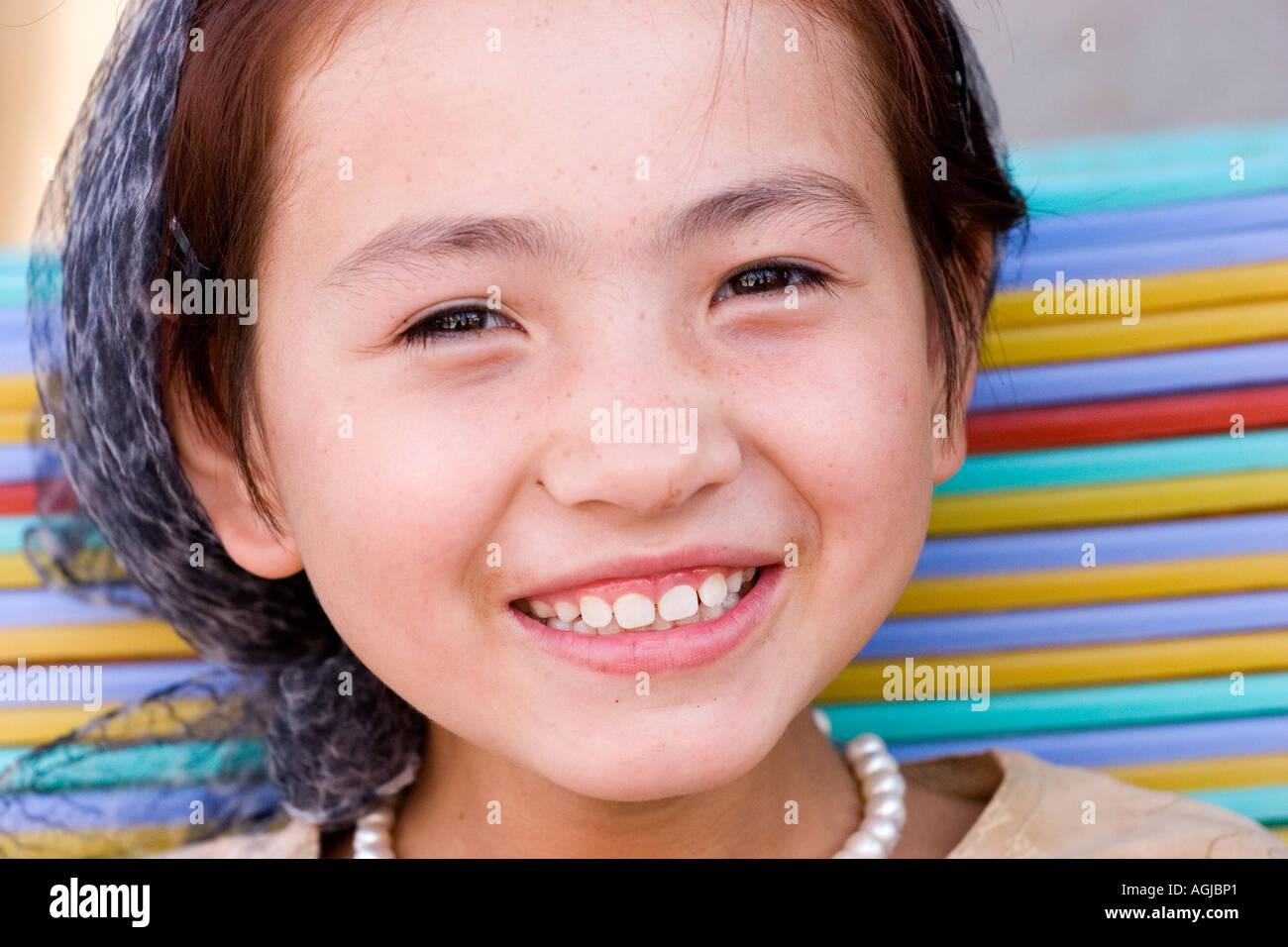 asia china young chinese girl in khotan at silkroad Stock Photo