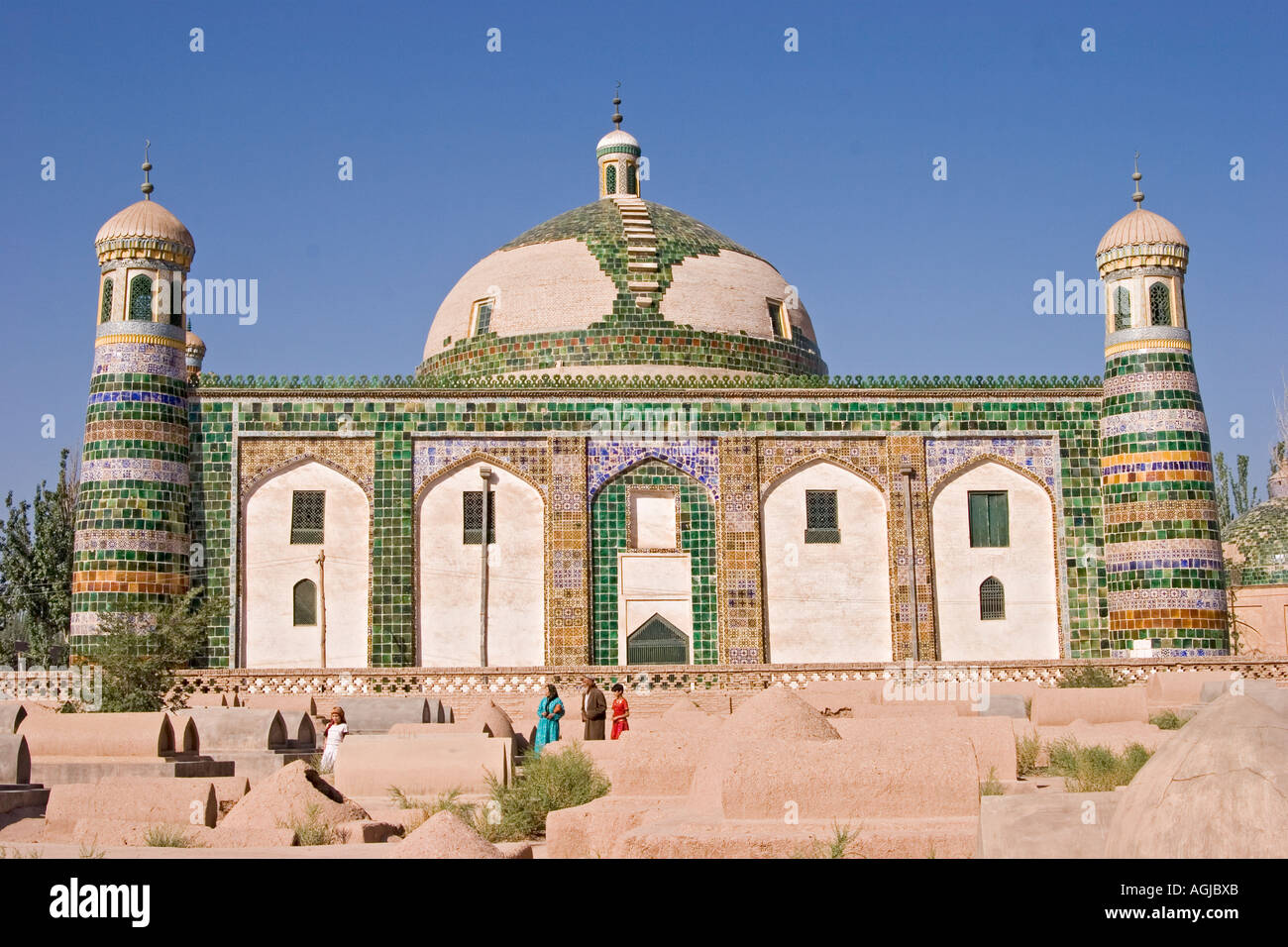 asia china mausoleum abak hodscha in kashgar at silkroad Stock Photo