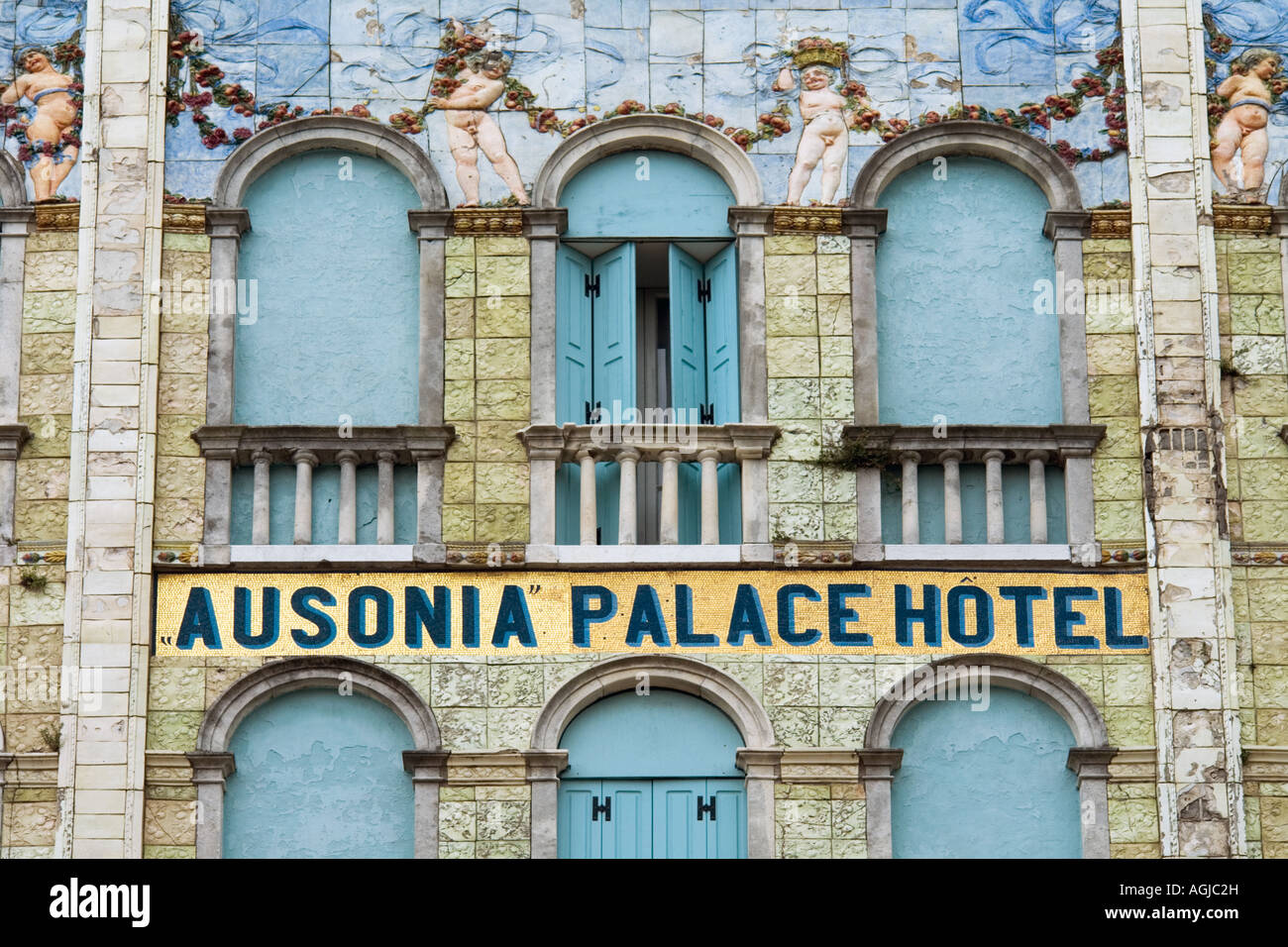 Italy Venice Lido - the Ausonia Palace Hotel Stock Photo