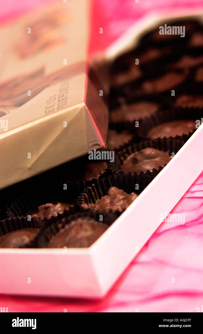 Box of chocolate candy Stock Photo Alamy