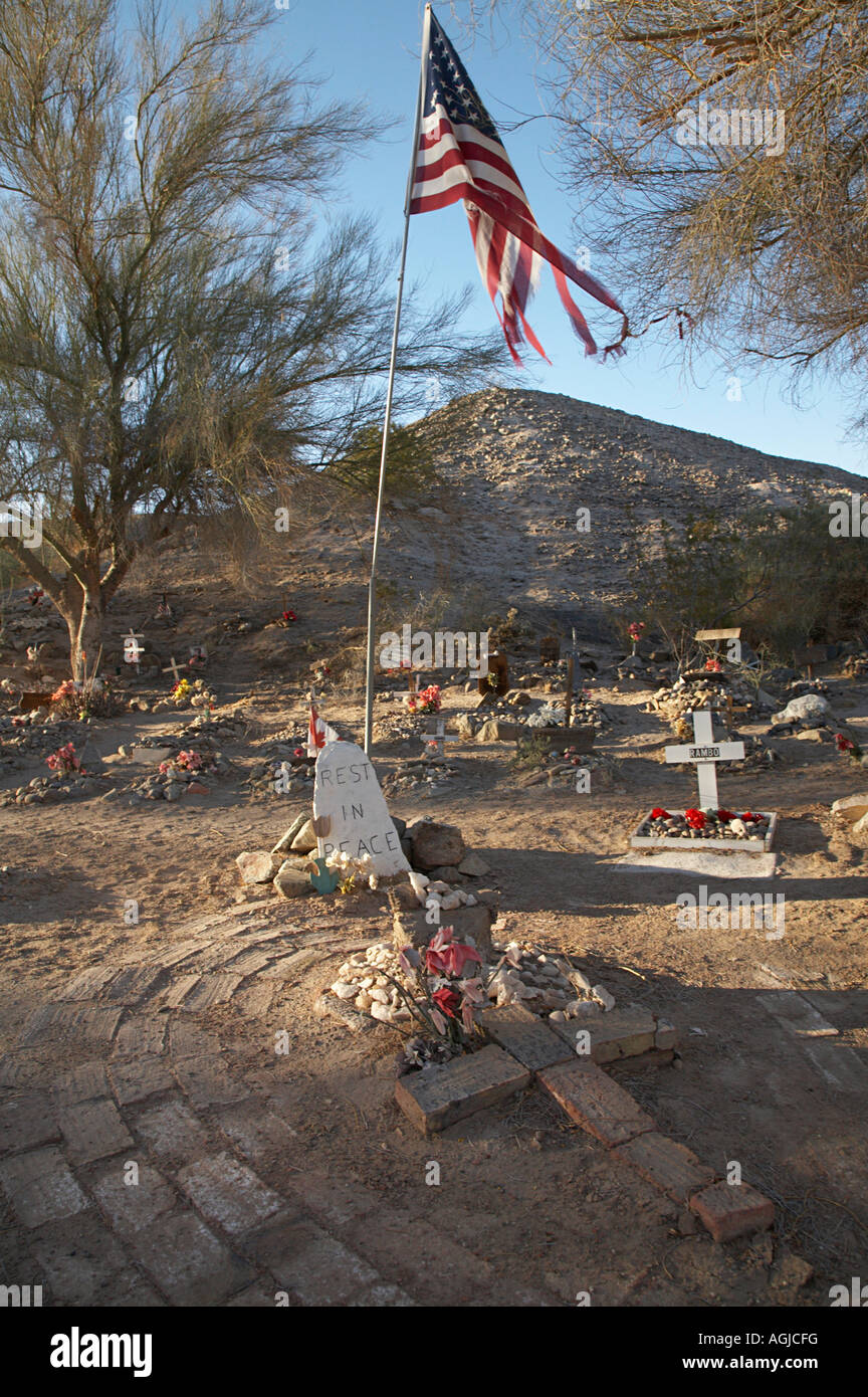 Pet Cemetery near the Sleepy Hollow trailer park on the Quechan Indian