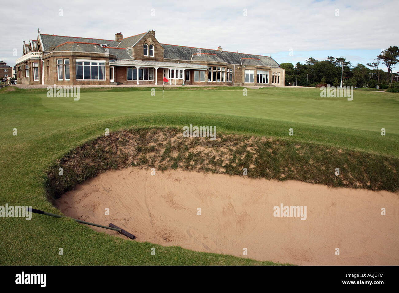 18th green and clubhouse of Royal Troon Golf Club, Troon,Ayrshire , The 18th green and clubhouse of Royal Troon Golf Club, Troon,Ayrshire , The