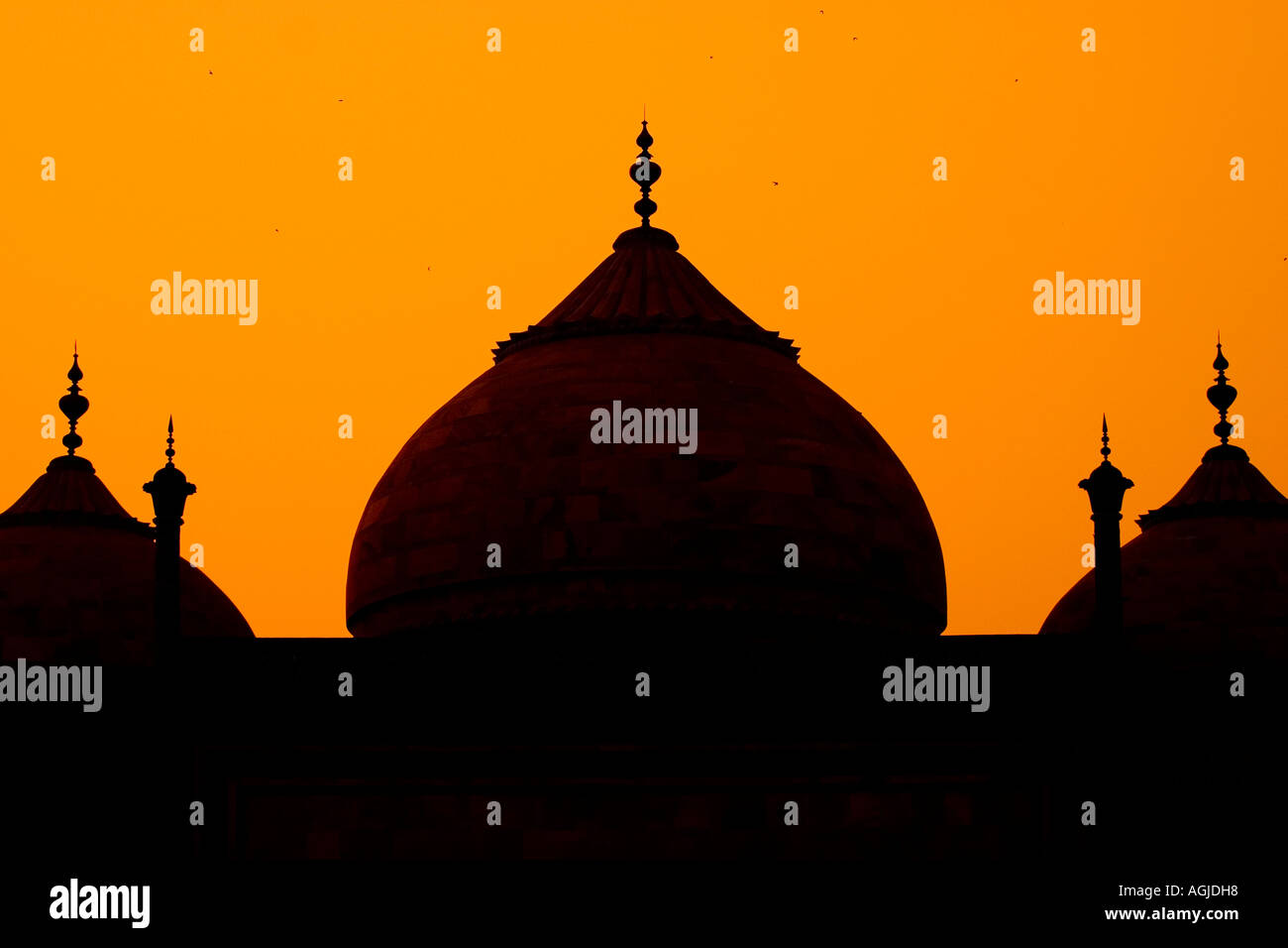 asia india details of the taj mahal mosques during sunset Stock Photo