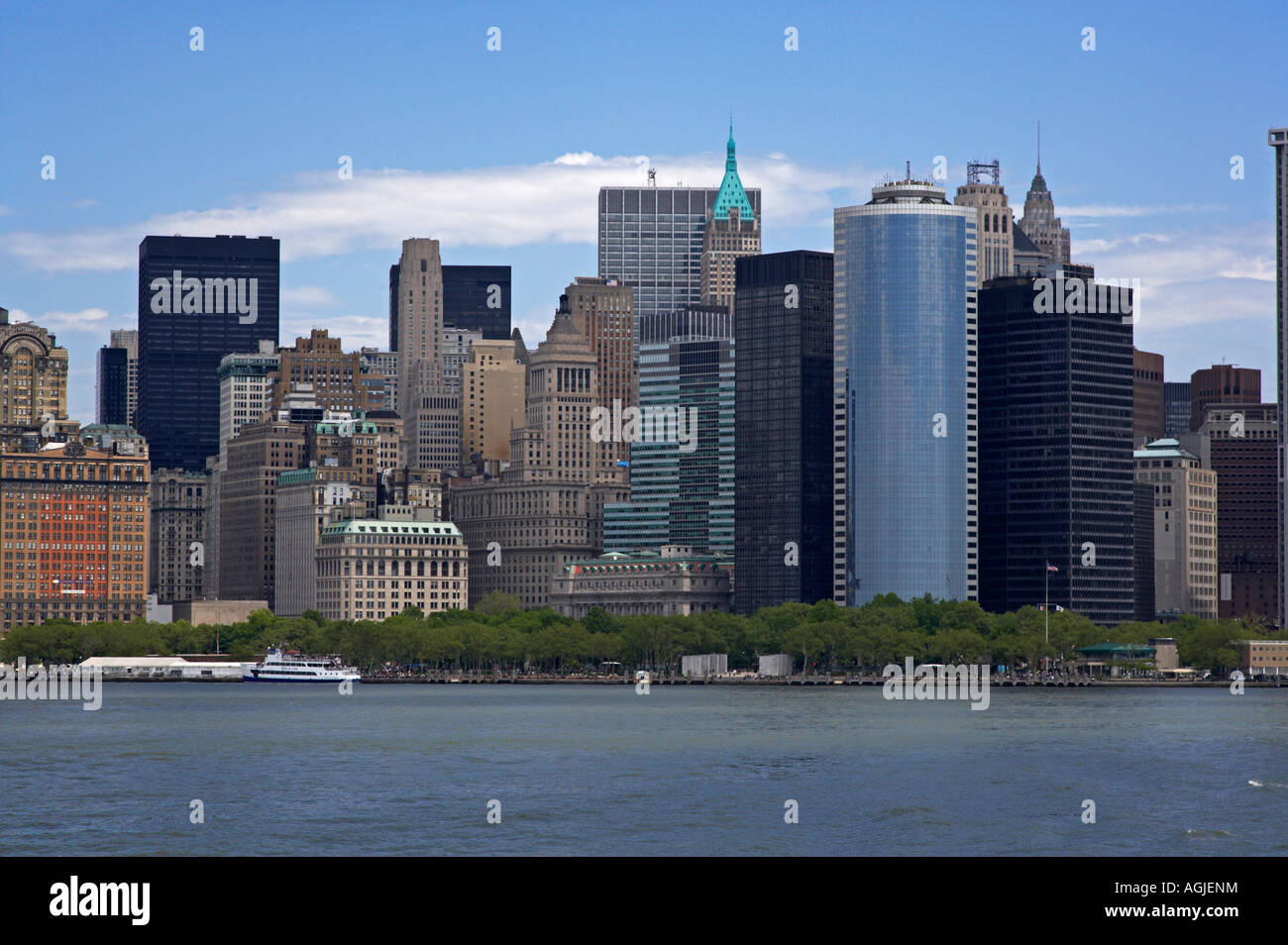 New York Skyline at Battery Park Stock Photo - Alamy