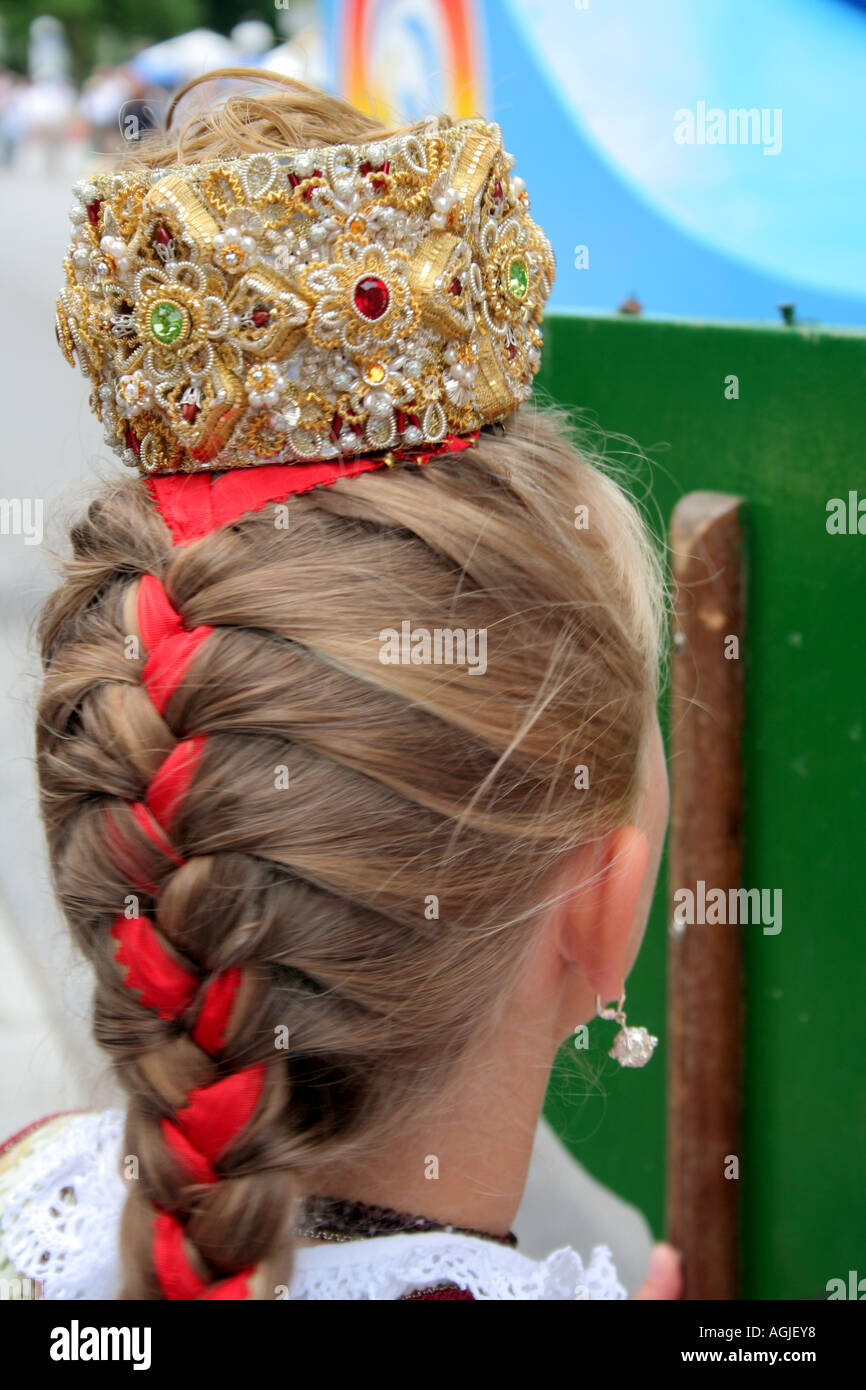 Crown Braid Hairstyle Stock Photos Crown Braid Hairstyle