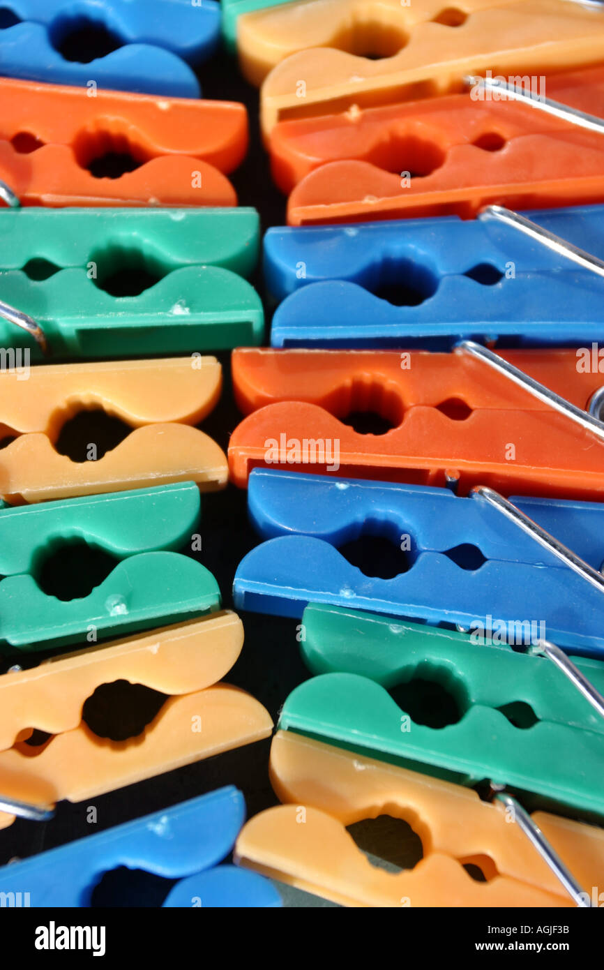 Colored pegs Stock Photo Alamy