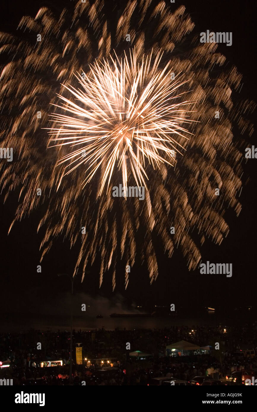 Fireworks display at the 2nd Pyrolympics in Pasay City, Philippines