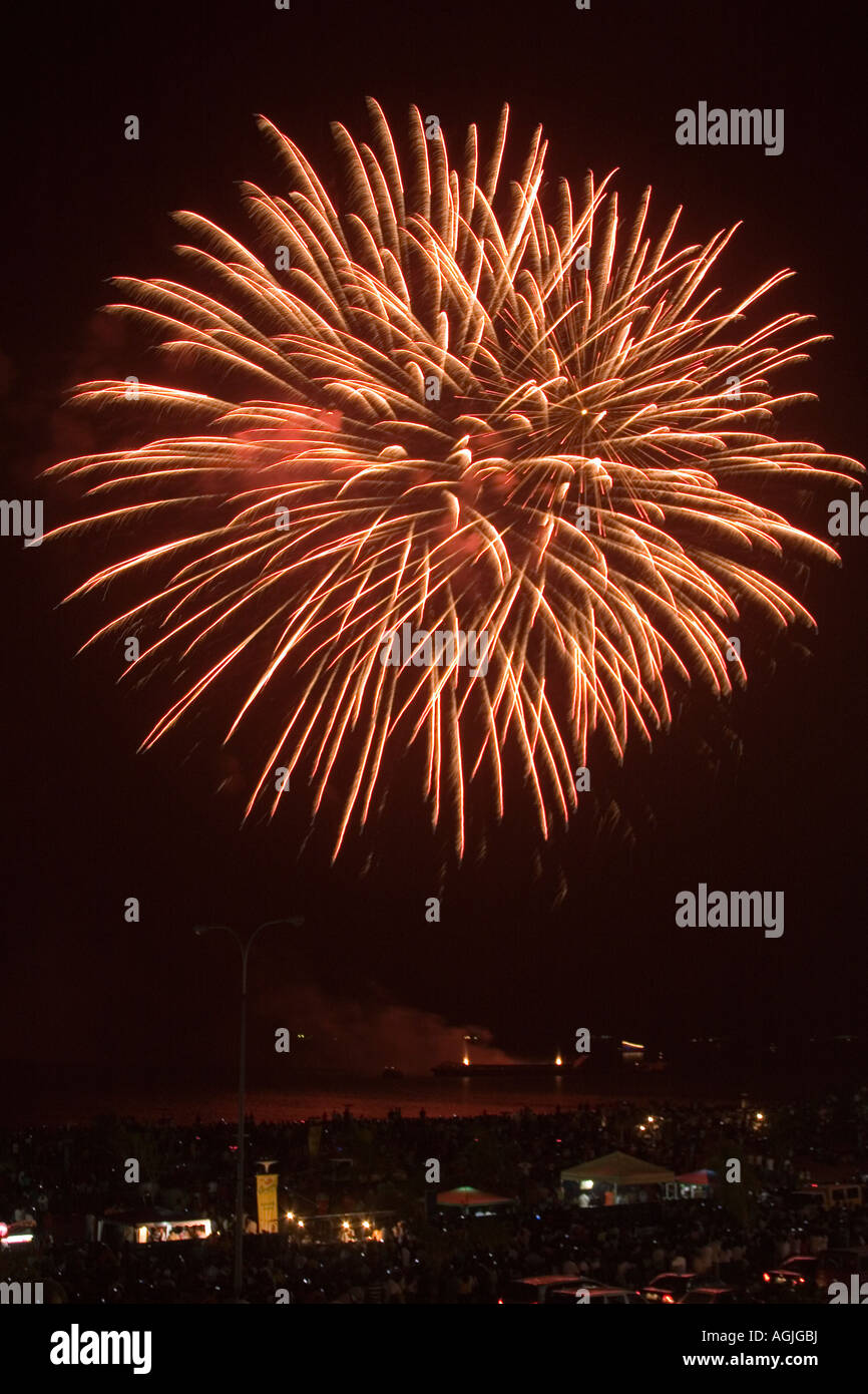 Fireworks display at the 2nd Pyrolympics in Pasay City, Philippines