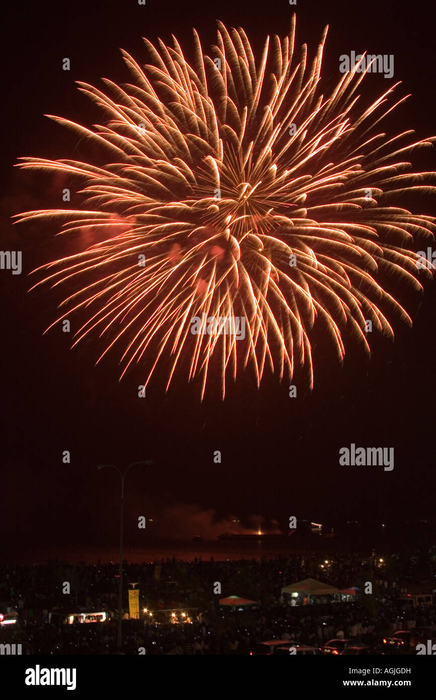 Fireworks display at the 2nd Pyrolympics in Pasay City, Philippines