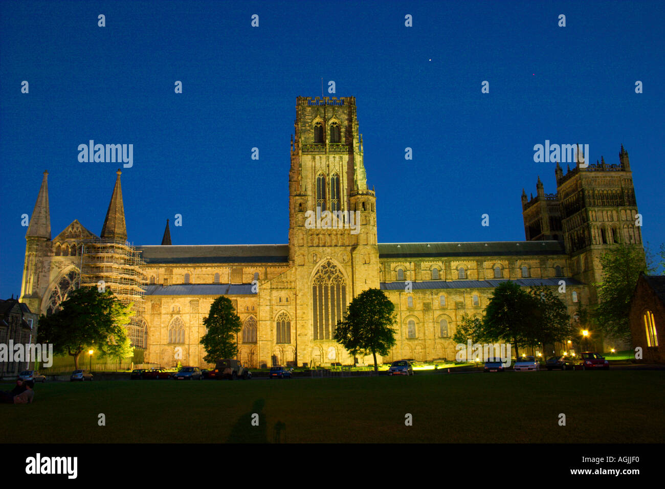 Durham Cathedral at night Stock Photo Alamy