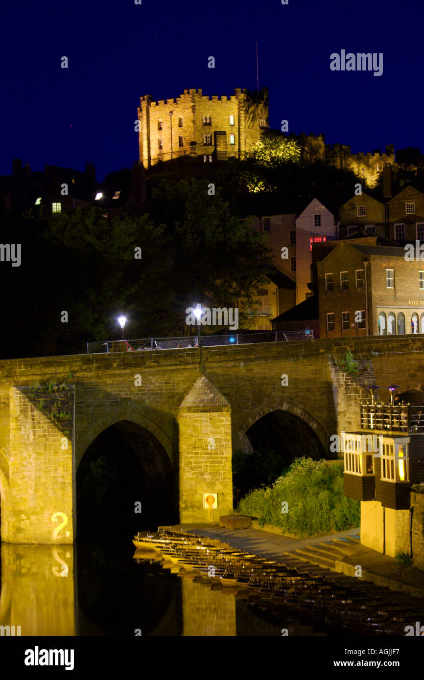 Durham Castle and Elvet Bridge Durham UK Stock Photo Alamy