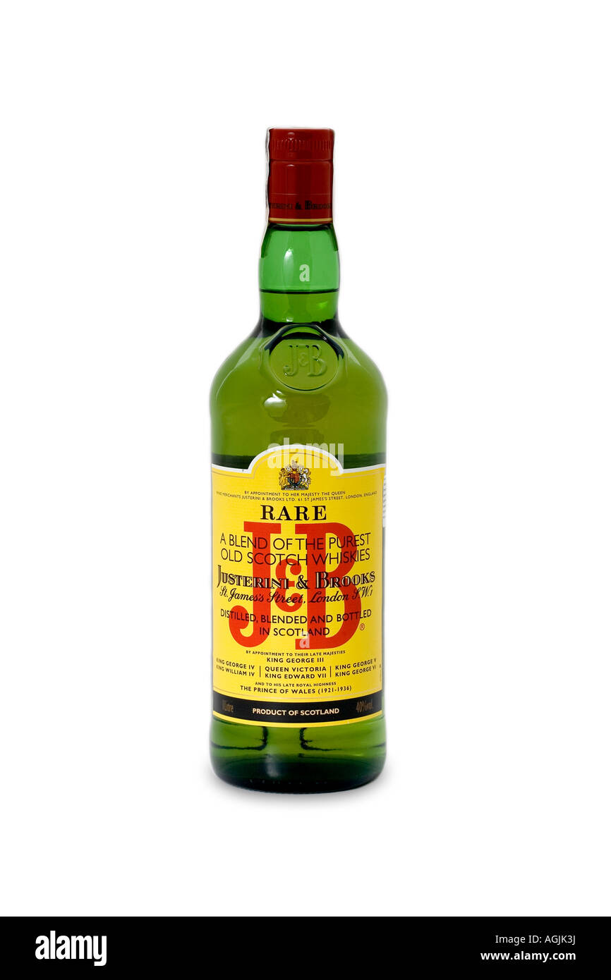 Justerini and Brooks scotch whisky whiskey bottle alcohol Stock Photo