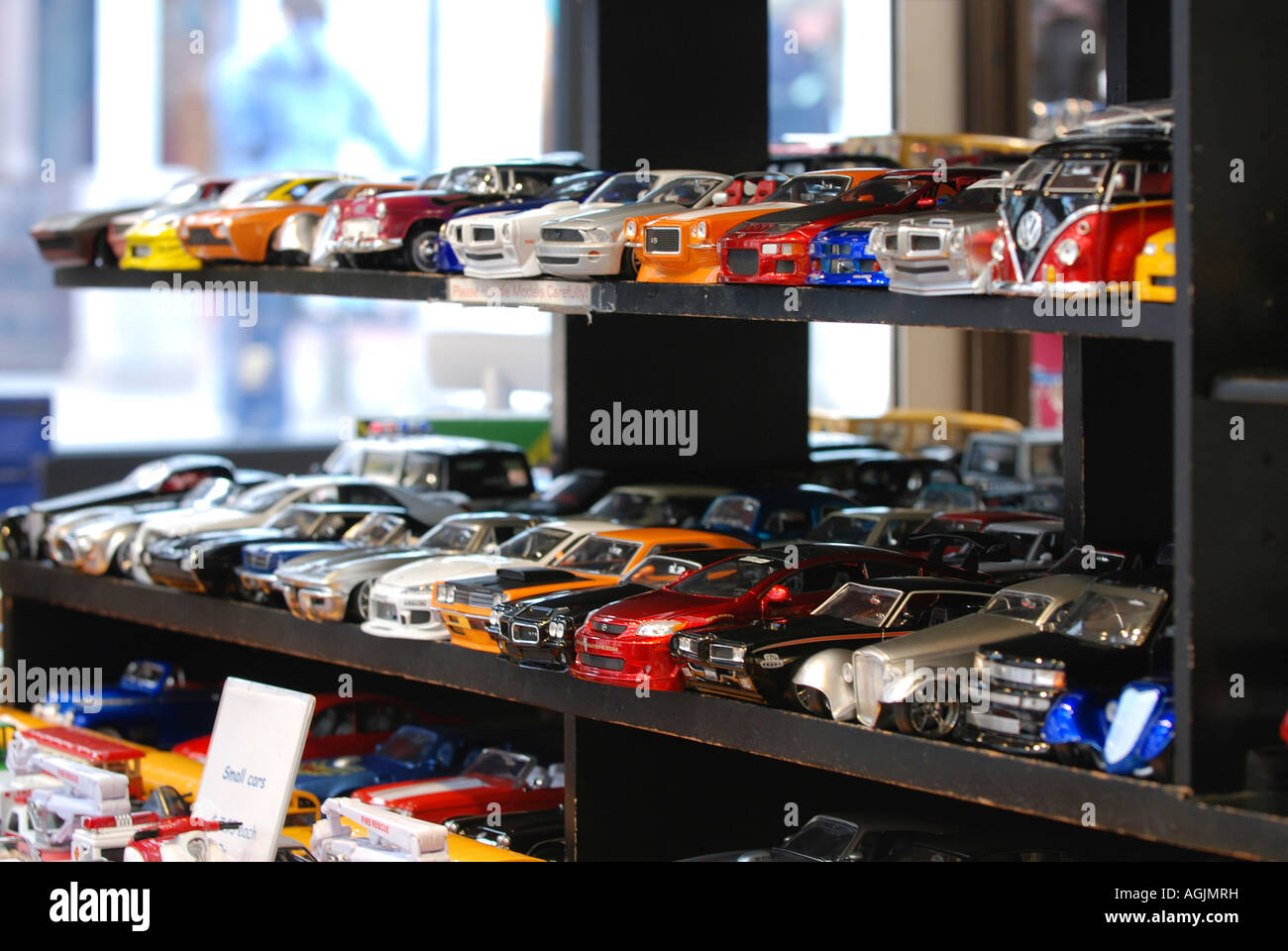 USA Massachusetts Boston a display of toy replica cars Stock Photo