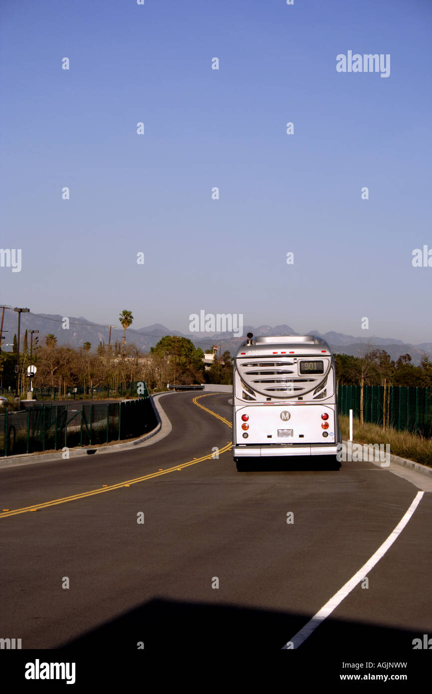 Los Angeles Metro Orange Line Bus Rear View Stock Photo Alamy