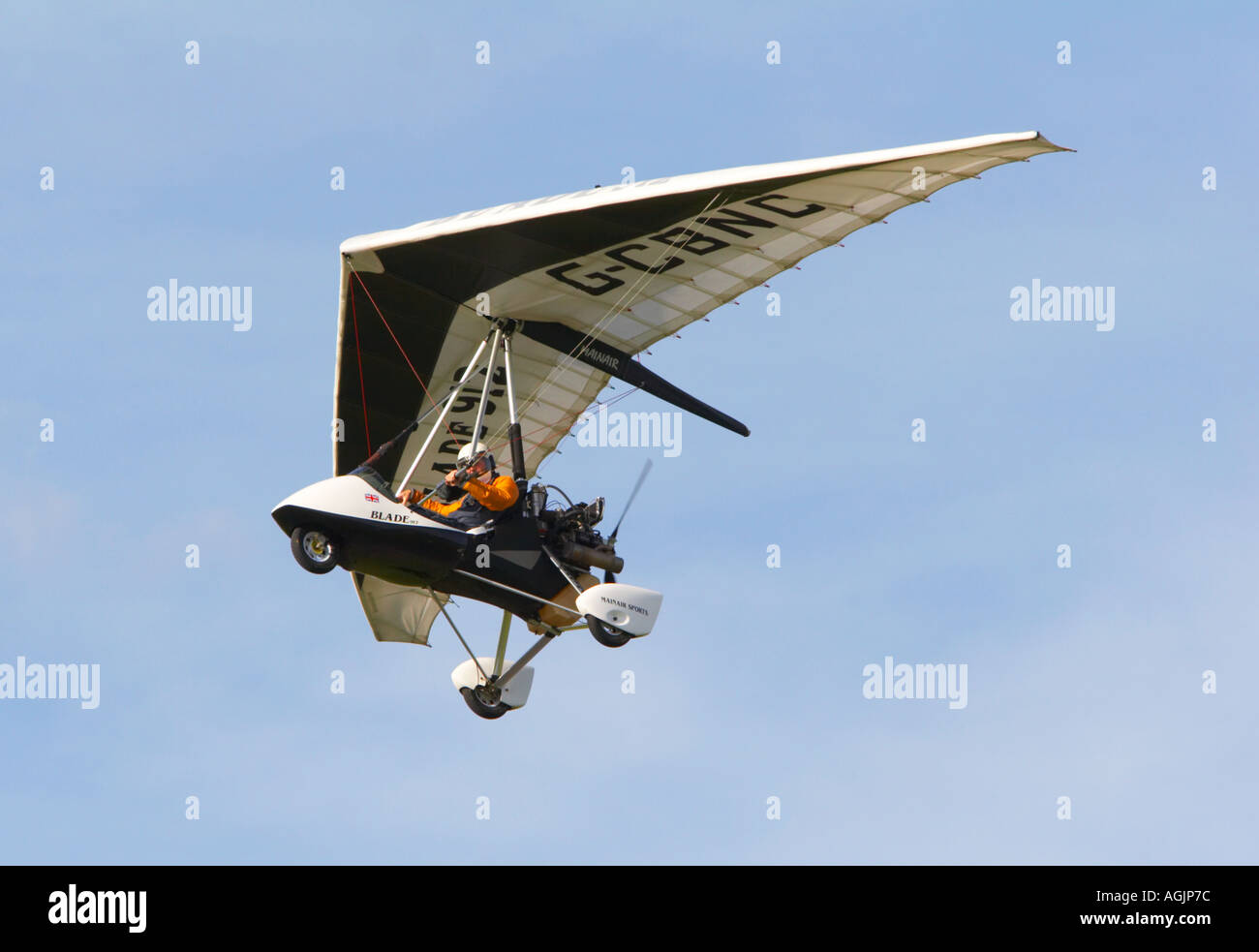 Microlight Aircraft Takeoff Wolverhampton Airport Stock Photo