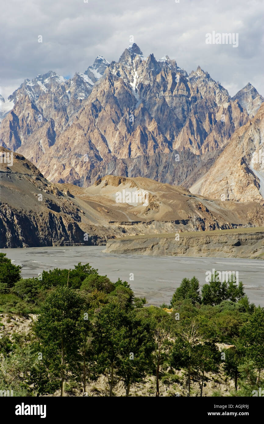 The Passu cones viewed from the Karakoram Hiighway near Hunza northern