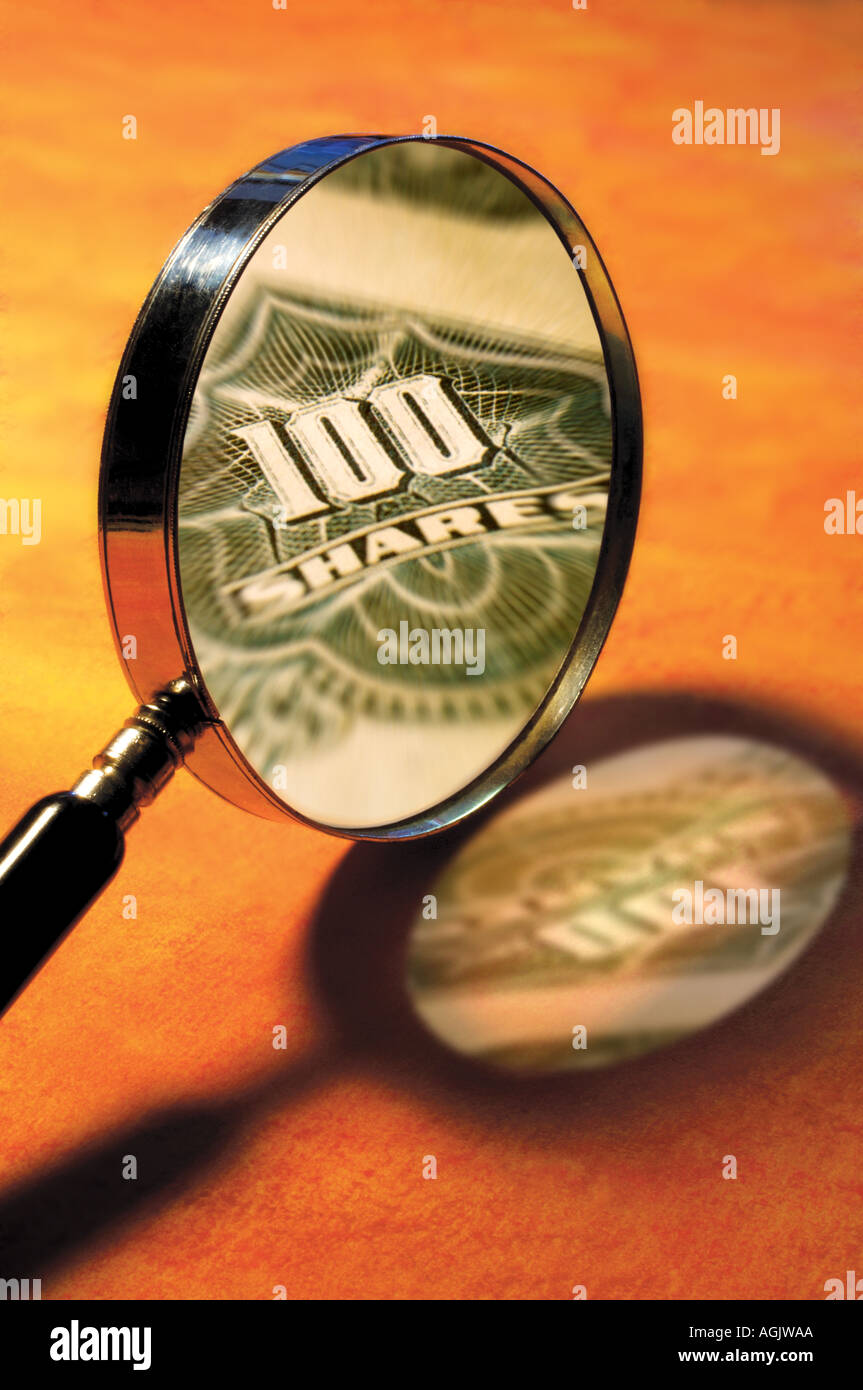 stock market share certificate Stock Photo