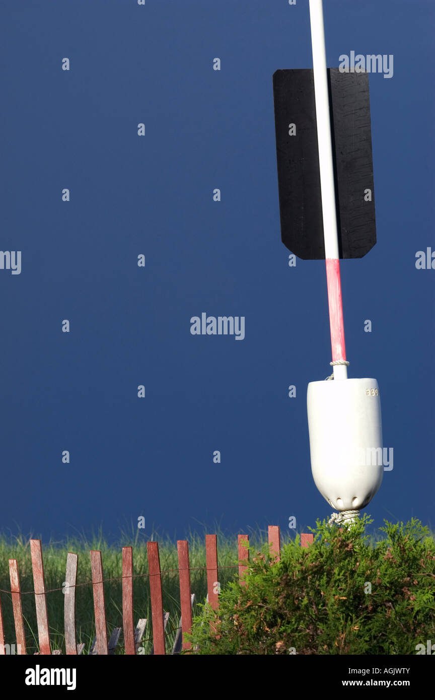 Beach decoration (old lobster buoy), Old orchard beach, Maine Stock