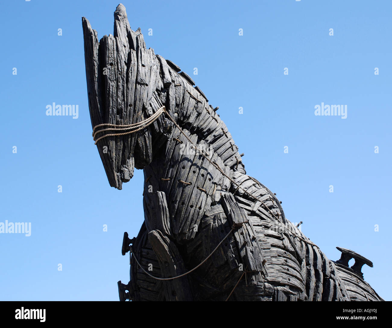 Trojan Horse head Canakkale harbour Stock Photo - Alamy