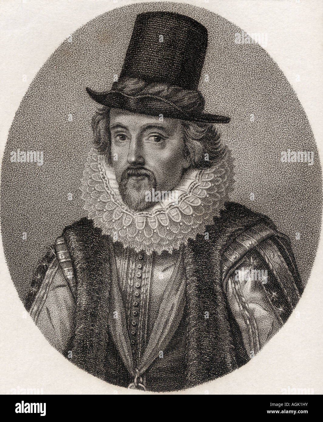 Francis Bacon, 1st Viscount St Alban,1561 – 1626.  English philosopher, statesman, scientist, jurist orator and author. Stock Photo