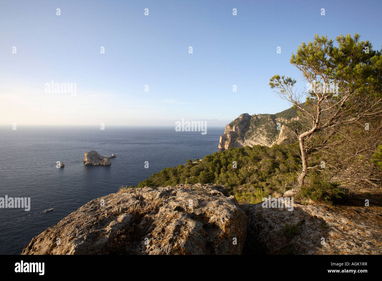 Coast Of Punta Roja Ibiza Spain Stock Photo 14228650 Alamy