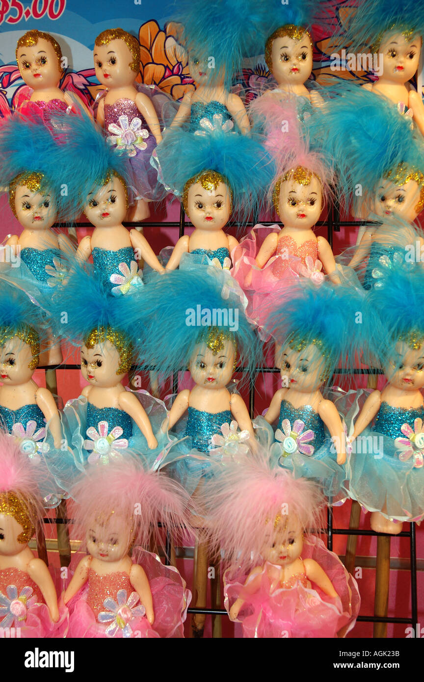 Kewpie dolls set up as prizes at agricultural show dsc 2269 Stock Photo