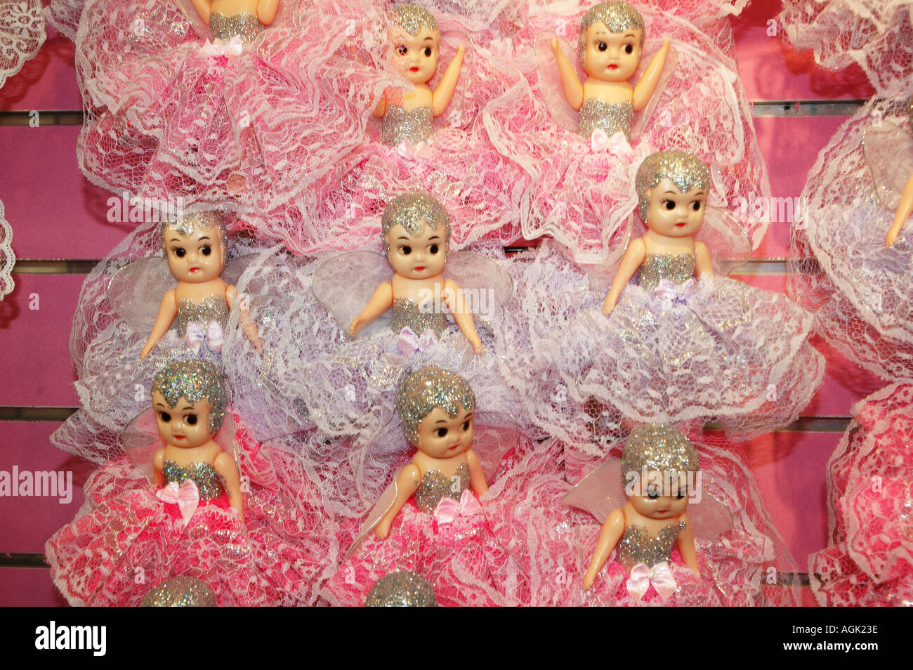Kewpie dolls set up as prizes at agricultural show dsc 2270 Stock Photo