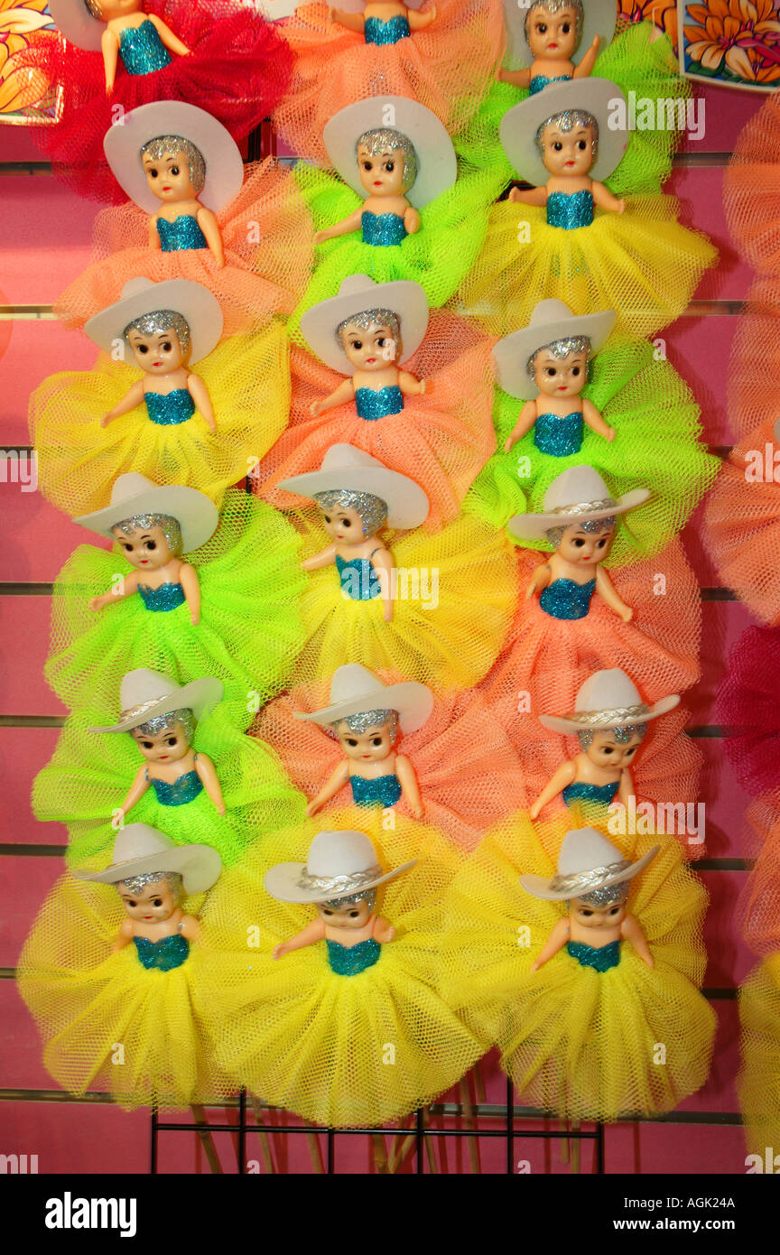 Cowgirl kewpie dolls as prizes at carnival dsc 2275 Stock Photo