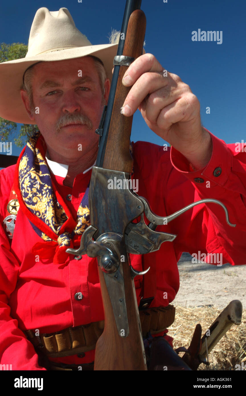 falling block action Henry 50 cal carbine western shooting competition