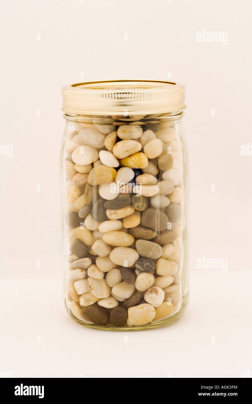 Rocks in a jar Stock Photo