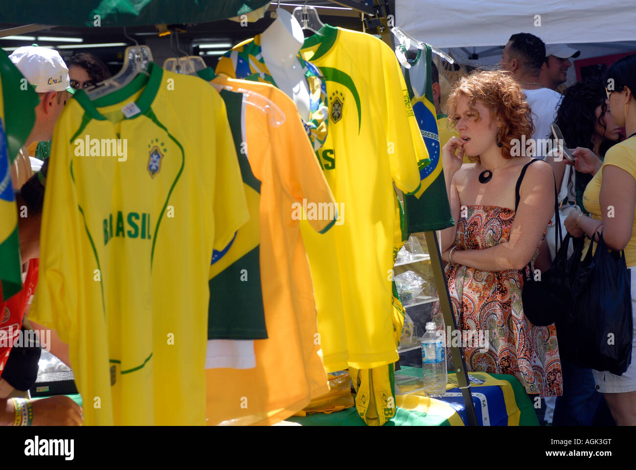 Brazil Day Festival In Little Brazil In Midtown Manhattan In NYC Stock brazil-day-festival-in-little-brazil-in-midtown-manhattan-in-nyc-stock