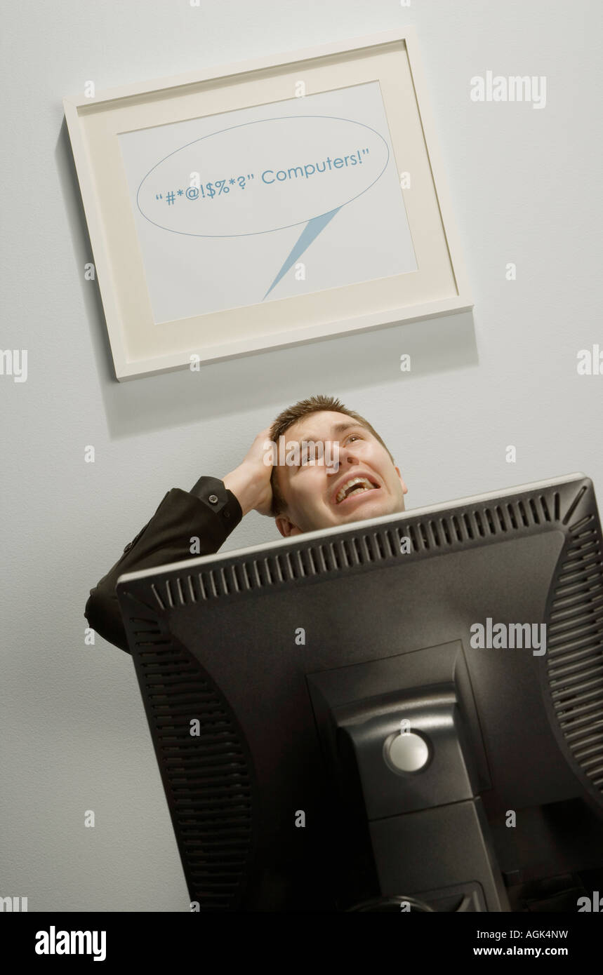 Frustrated businessman Stock Photo