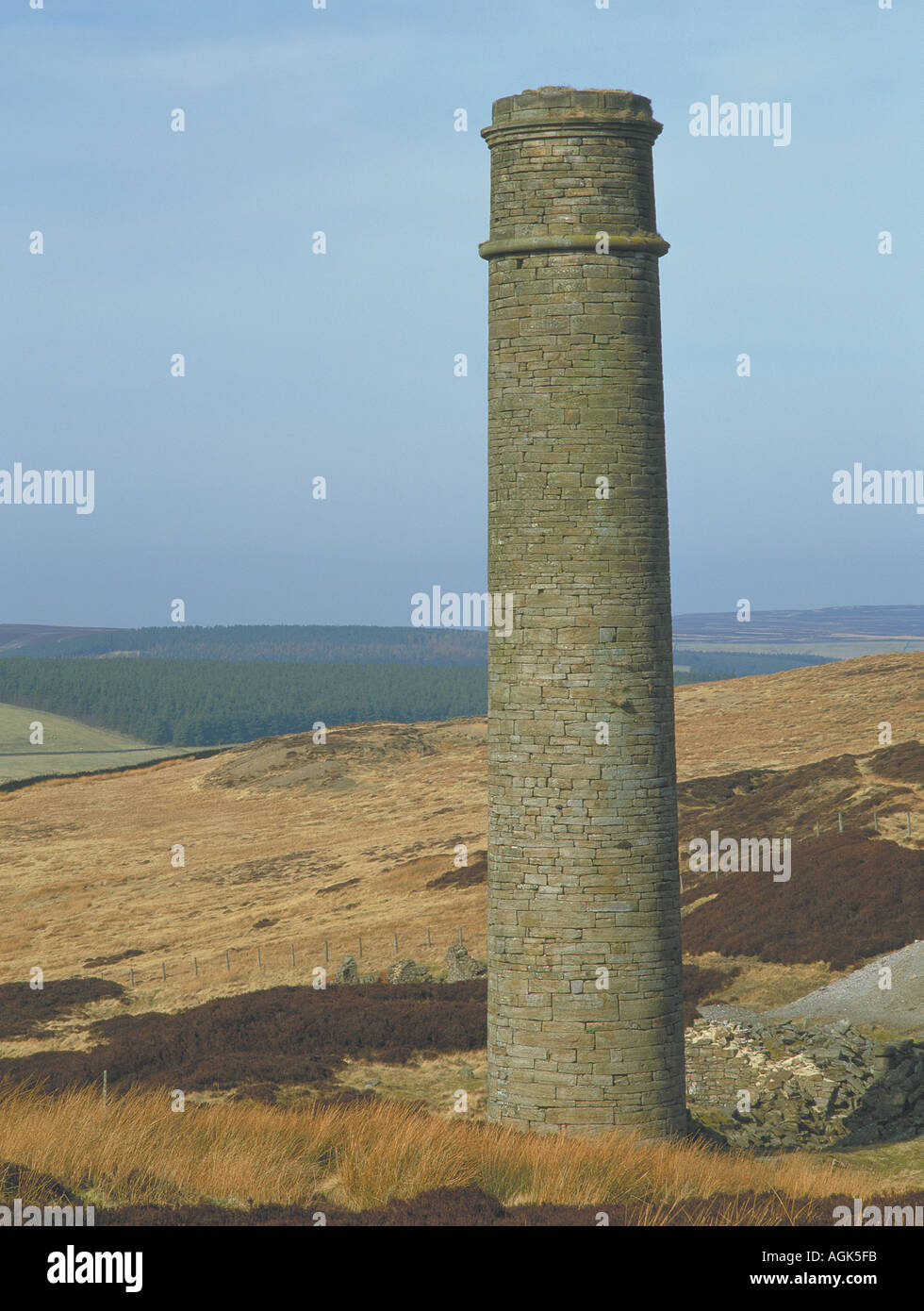 sikehead chimney near blanchland northumberland uk Stock Photo
