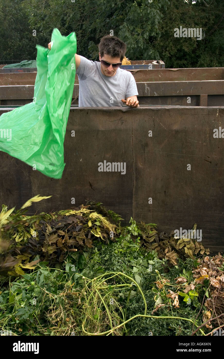 Man disposing garden waste hires stock photography and images Alamy