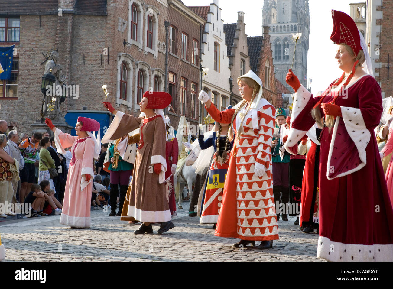 Pageant of goldren tree festival Bruges Belgium Stock Photo - Alamy