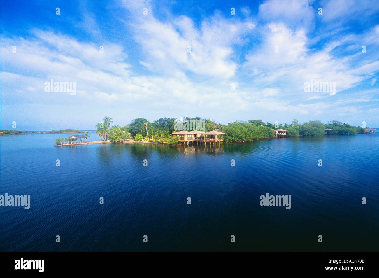 Tropical Island resort Roatan Honduras Stock Photo - Alamy