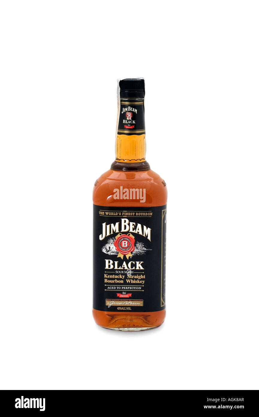 Jim Beam Black whisky whiskey bottle alcohol Stock Photo Alamy