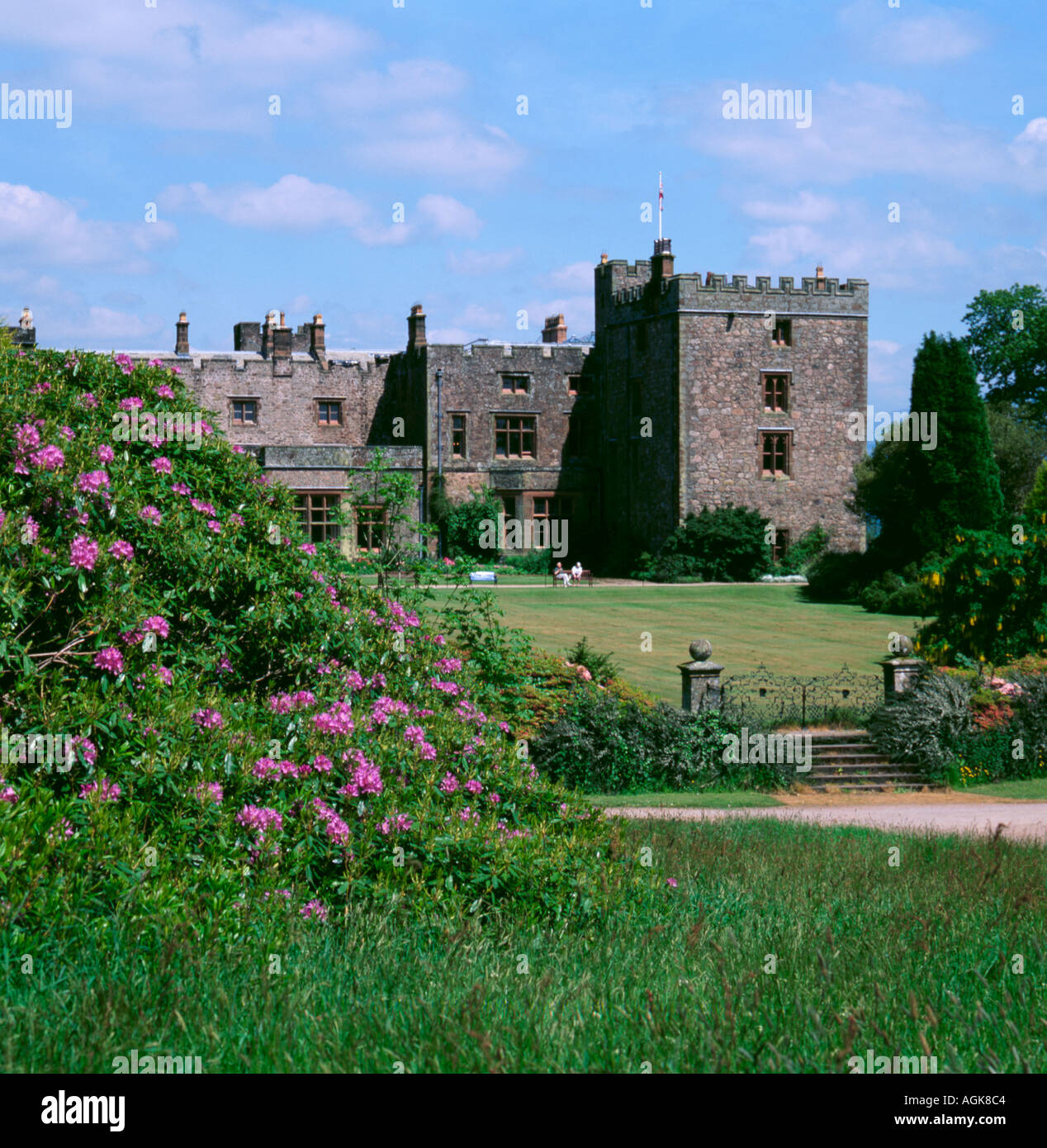 Muncaster Castle, Esk Dale, Lake District National Park, Cumbria, England, UK. Stock Photo