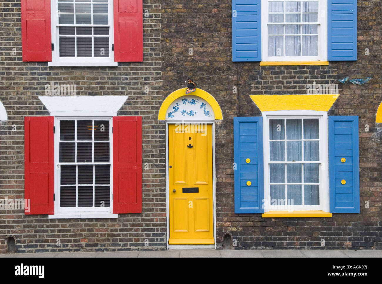 terrace houses colourful individual different exterior style