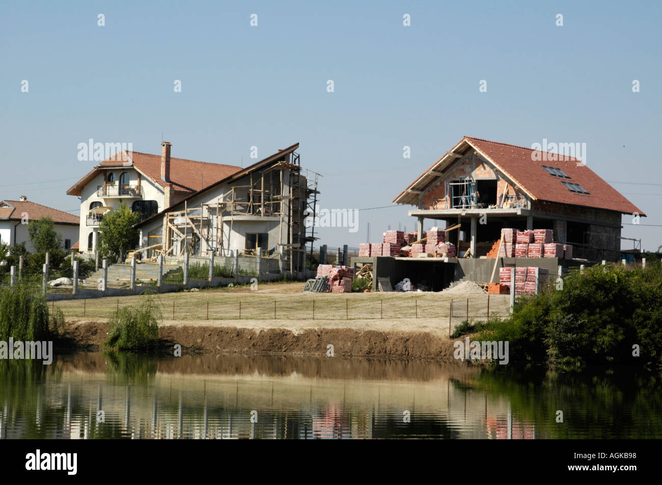 Bukarest, Mogosoaia, modern housing estate Stock Photo