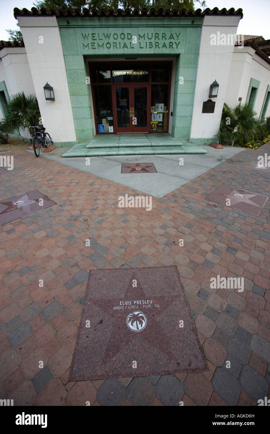 Elvis Presleys star on the Walk of Fame Palm Springs California USA ...