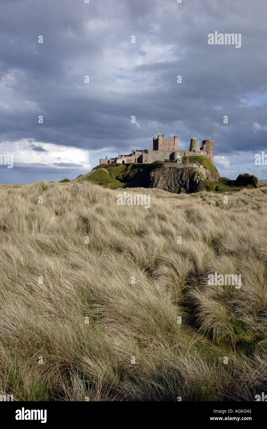 Bamburgh Castle in Northumberland England Stock Photo