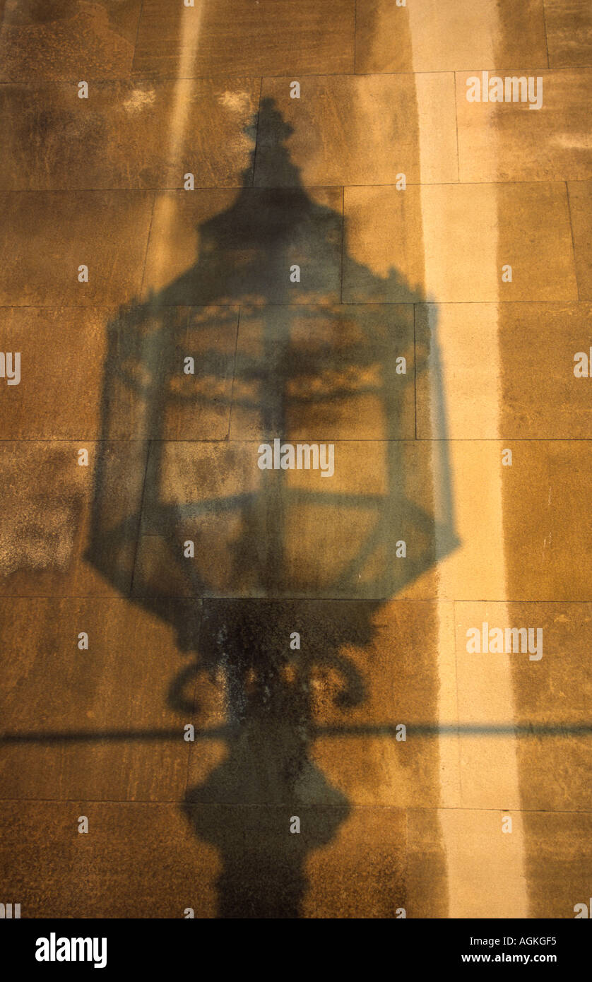 Lamp shadow in Cambridge England Stock Photo
