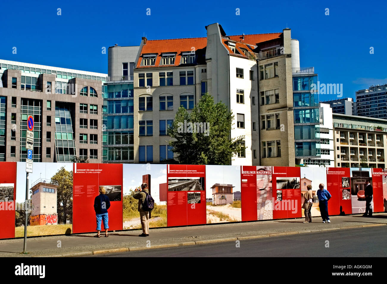 Checkpoint Charlie ( Checkpoint C ) was the best-known Berlin Wall crossing point between East Berlin and West Berlin during the Stock Photo