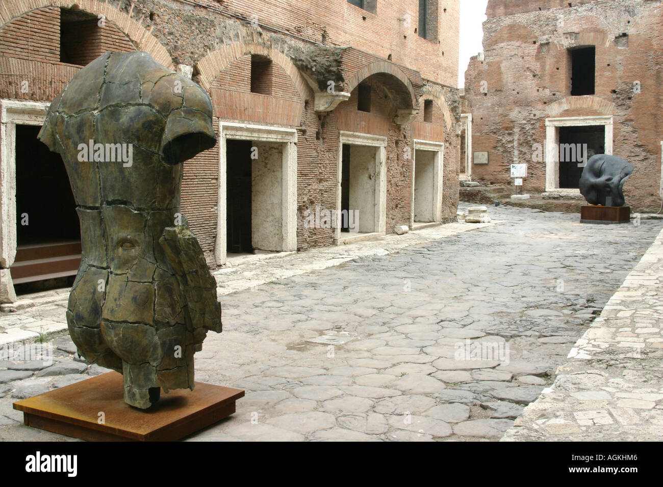 A statue exposed in the Markets of Trajan, Rome, Italy Stock Photo